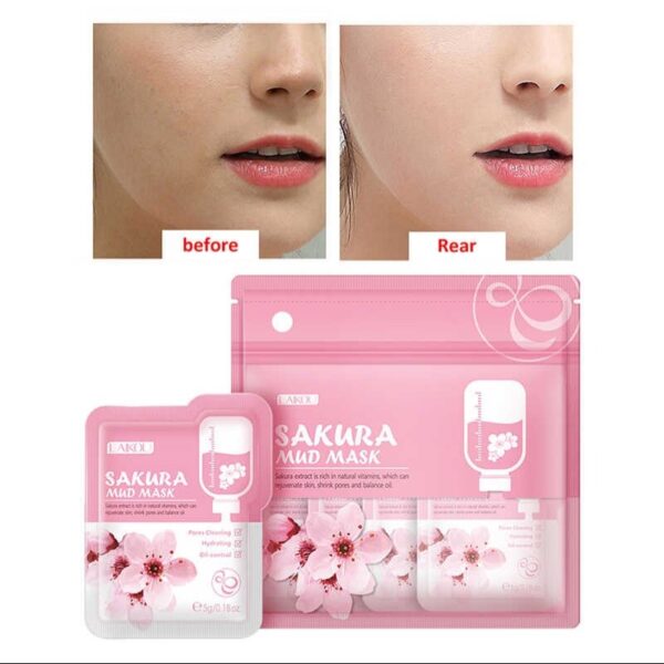 LAIKOU Sakura Mud Mask 5g – Powerful Pore Cleansing & Hydrating Care