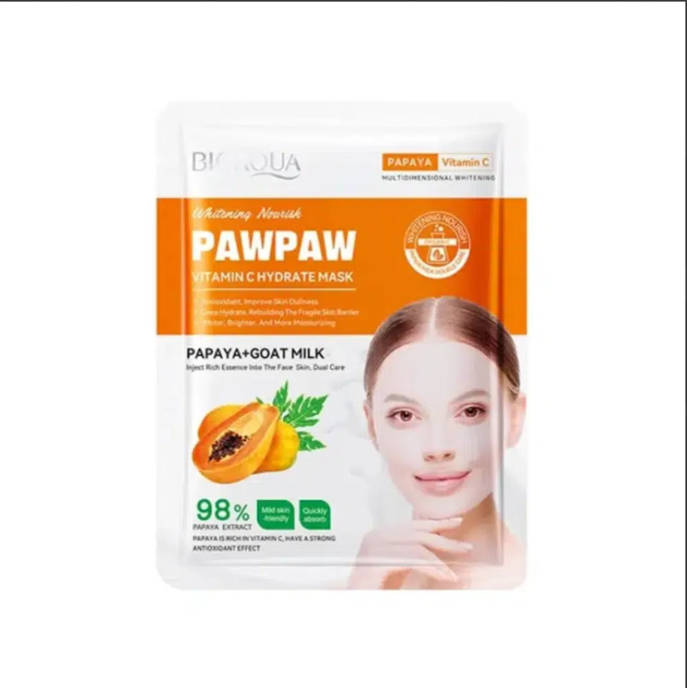 BIOAQUA-Pawpaw-sheet-mask BIOAQUA Paw Paw Vitamin C Papaya Sheet Mask