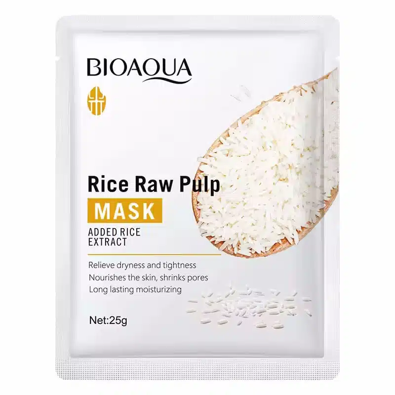 bioaqua-rice-sheet-masks (1) Bioaqua Rice Raw Pulp Facial Sheet Mask 25g – Powerful Hydrating & Nourishing Care - Image 1