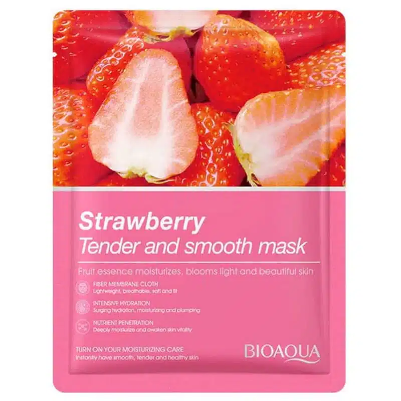 photo_2023-10-21_14-10-45 (1) Bioaqua Strawberry Tender and Smooth Sheet Mask 25g – Powerful Hydrating & Smoothing Mask - Image 1