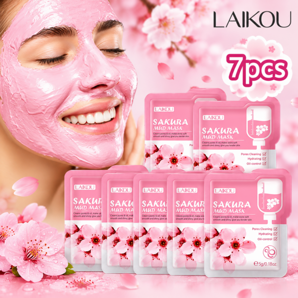 LAIKOU Japan Sakura Mud Mask 7pcs (5g x 7)
