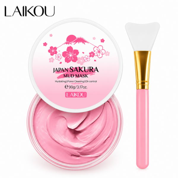 LAIKOU Japan Sakura Mud Mask 90g (with Applicator Brush)