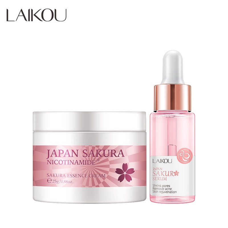 6e4f1ff3-99b3-48c9-81ee-1d89fcc09710 LAIKOU Japan Sakura Skincare Combo (Sakura Essence Cream 25g + Sakura Serum) - Image 1