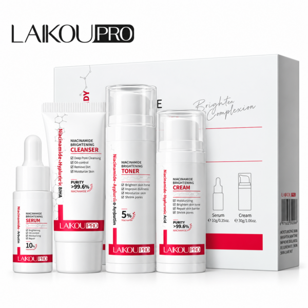 LAIKOU PRO Niacinamide Brightening Skincare Set (4pcs Complete Routine)