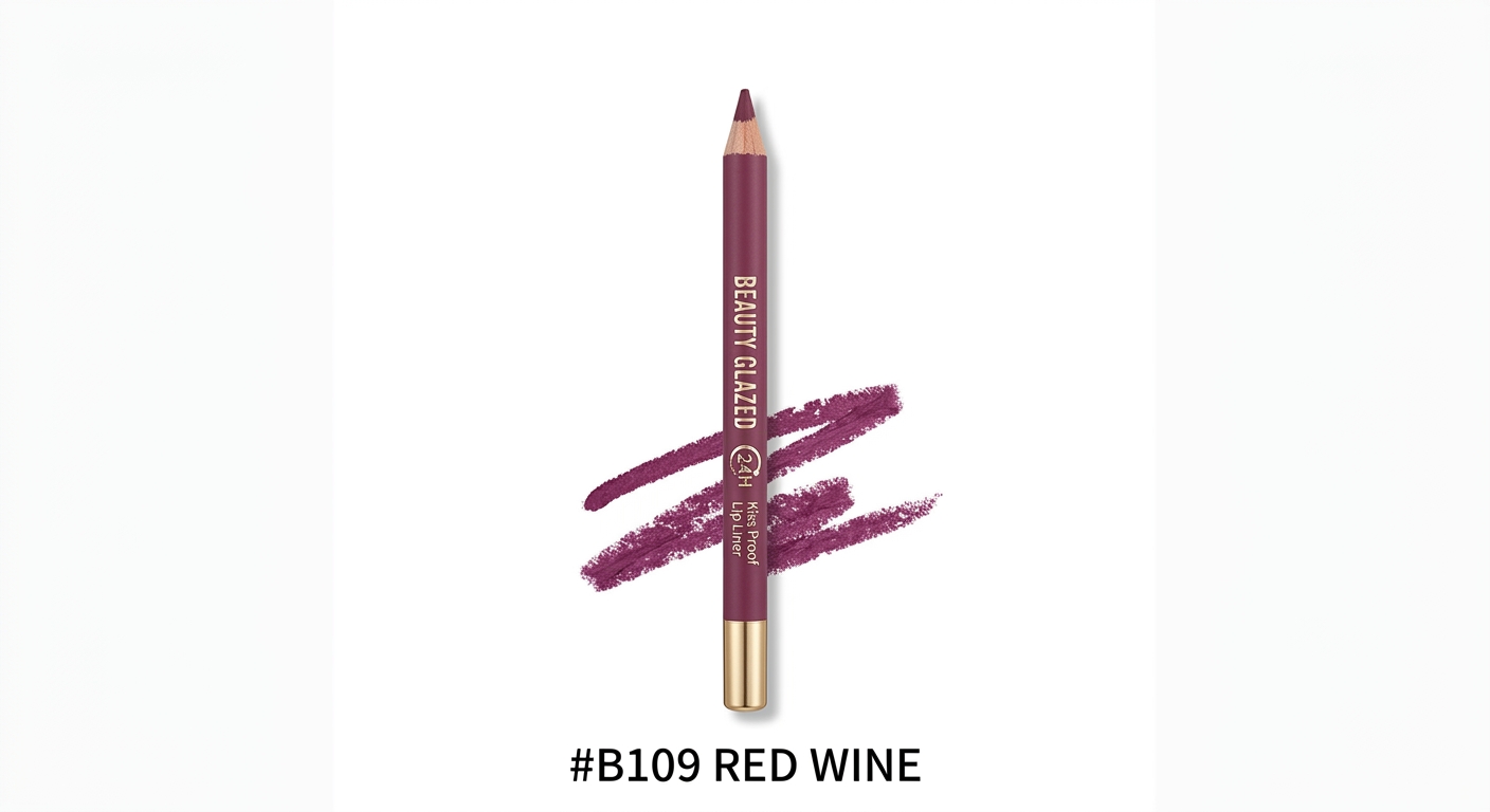 Gemini_Generated_Image_a61yc0a61yc0a61y Beauty Glazed 24h Kiss Proof Lipliner - Shade B109 Red Wine - Image 1
