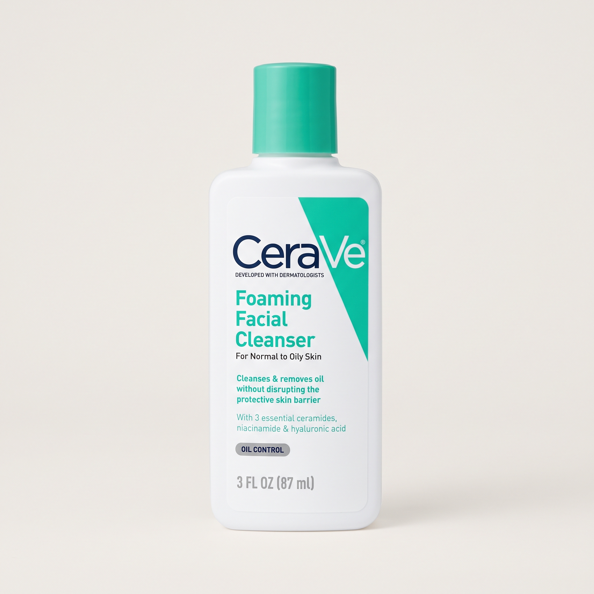 Gemini_Generated_Image_gwvns8gwvns8gwvn CeraVe Foaming Facial Cleanser 87ml – Oil Control Gel Face Wash for Normal to Oily Skin - Image 1