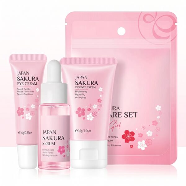 LAIKOU Japan Sakura Skin Care Set (3-Piece Combo)