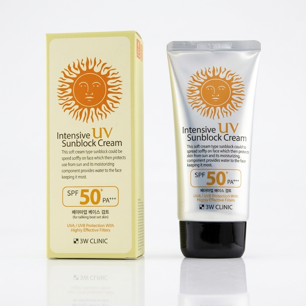 Gemini_Generated_Image_n85de0n85de0n85d 3W Clinic Intensive UV Sunblock Cream SPF50+ PA+++ (70ml) - Image 1