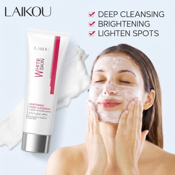 LAIKOU White Skin Whitening Fade Cleanser – Deep Cleansing, Brightening & Lighten Spots Face Wash