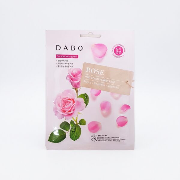 Dabo First Solution Mask Pack Rose – Brightening, Shining & Nourishing Sheet Mask