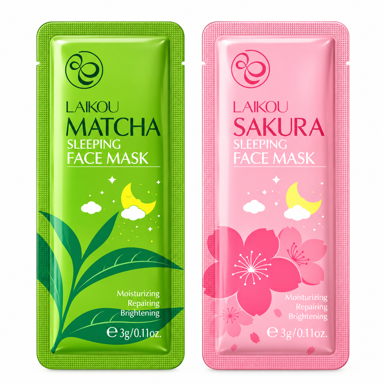 b03cb5b7-508e-41de-8de8-59837fe82cb6 LAIKOU Sleeping Face Mask 3g (Matcha & Sakura) - Image 1