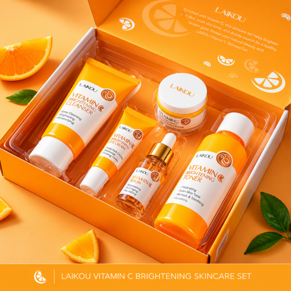 LAIKOU Vitamin C Brightening Skincare Set (5-Piece Combo)