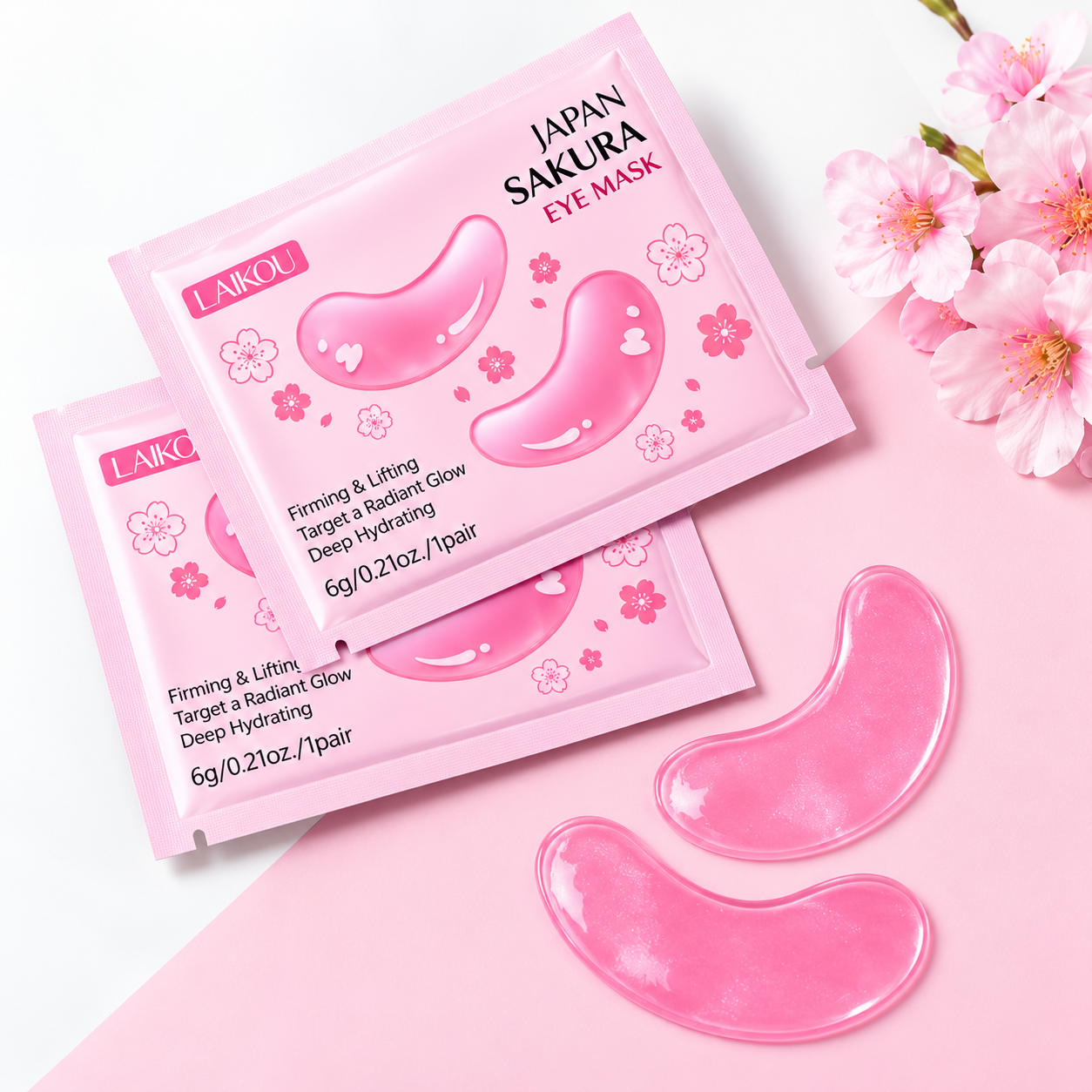 bc112f1b-8db0-426d-bd01-f1333bafaedd LAIKOU Japan Sakura Eye Mask 6g (1 Pair) - Image 1