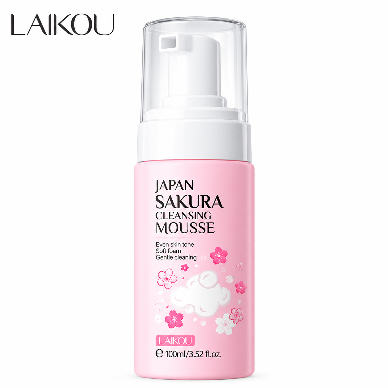 d0699831-e767-4ea4-a1df-33575bc50e5c LAIKOU Japan Sakura Cleansing Mousse 100ml - Image 1