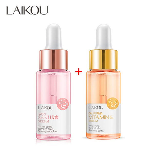 LAIKOU Japan Sakura Serum & California Vitamin C Serum Combo Set (2pcs)