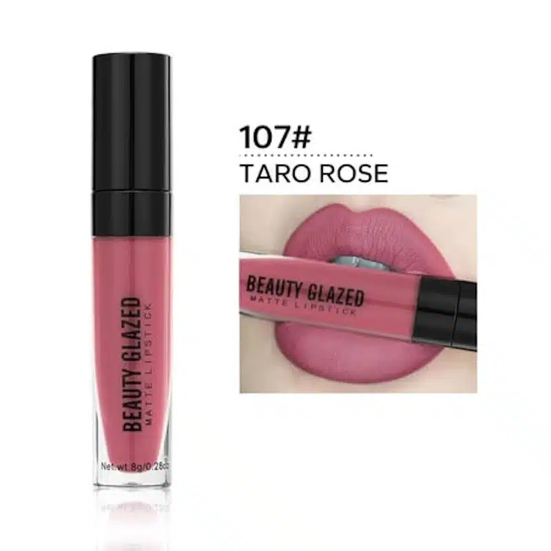 imgi_1_107 Beauty Glazed Liquid Matte Lipstick - 107 Taro Rose - Image 1