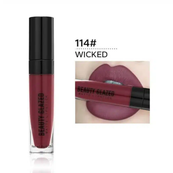Beauty Glazed Matte Liquid Lipstick - Shade 114 Wicked