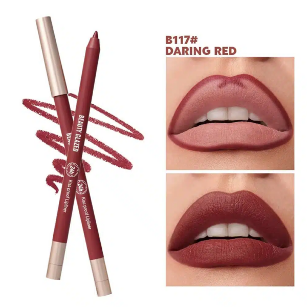 Beauty Glazed 24h Kiss Proof Lipliner - Shade B117 Daring Red