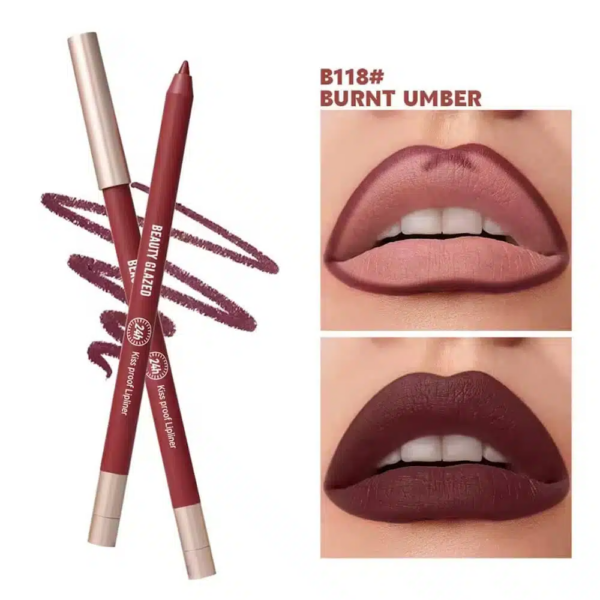 Beauty Glazed 24h Kiss Proof Lip Liner (B118 Burnt Umber)