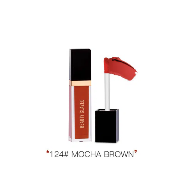 Beauty Glazed Liquid Matte Lipstick - 124 Mocha Brown