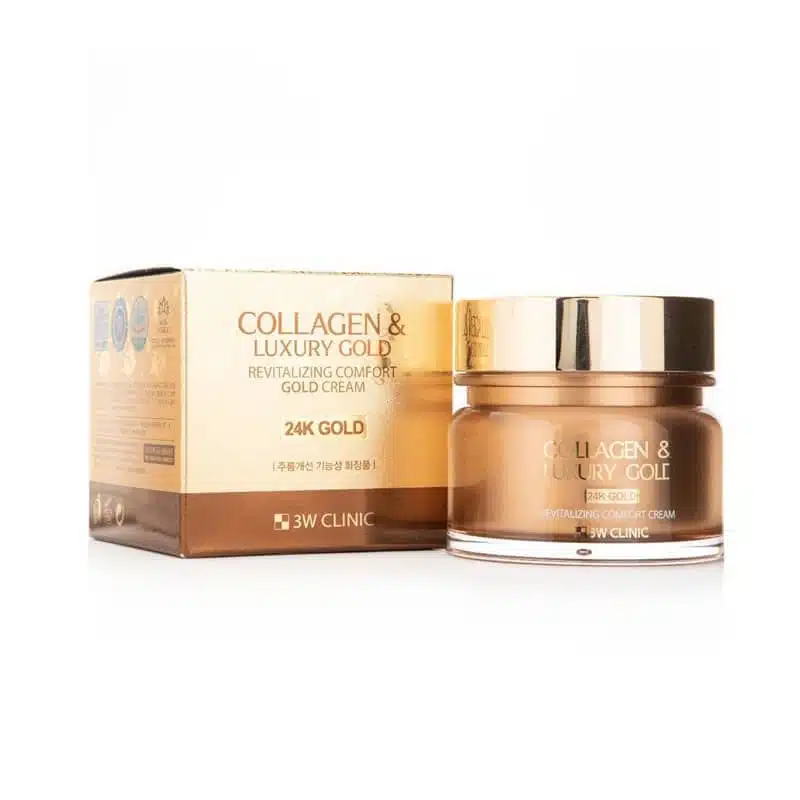 imgi_1_3W-Clinic-Collagen-And-Luxury-Gold-Cream-24k-Anti-Wrinkle-Effect-100g 3W Clinic Collagen & Luxury Gold Revitalizing Comfort Cream 24K (100g) - Image 1