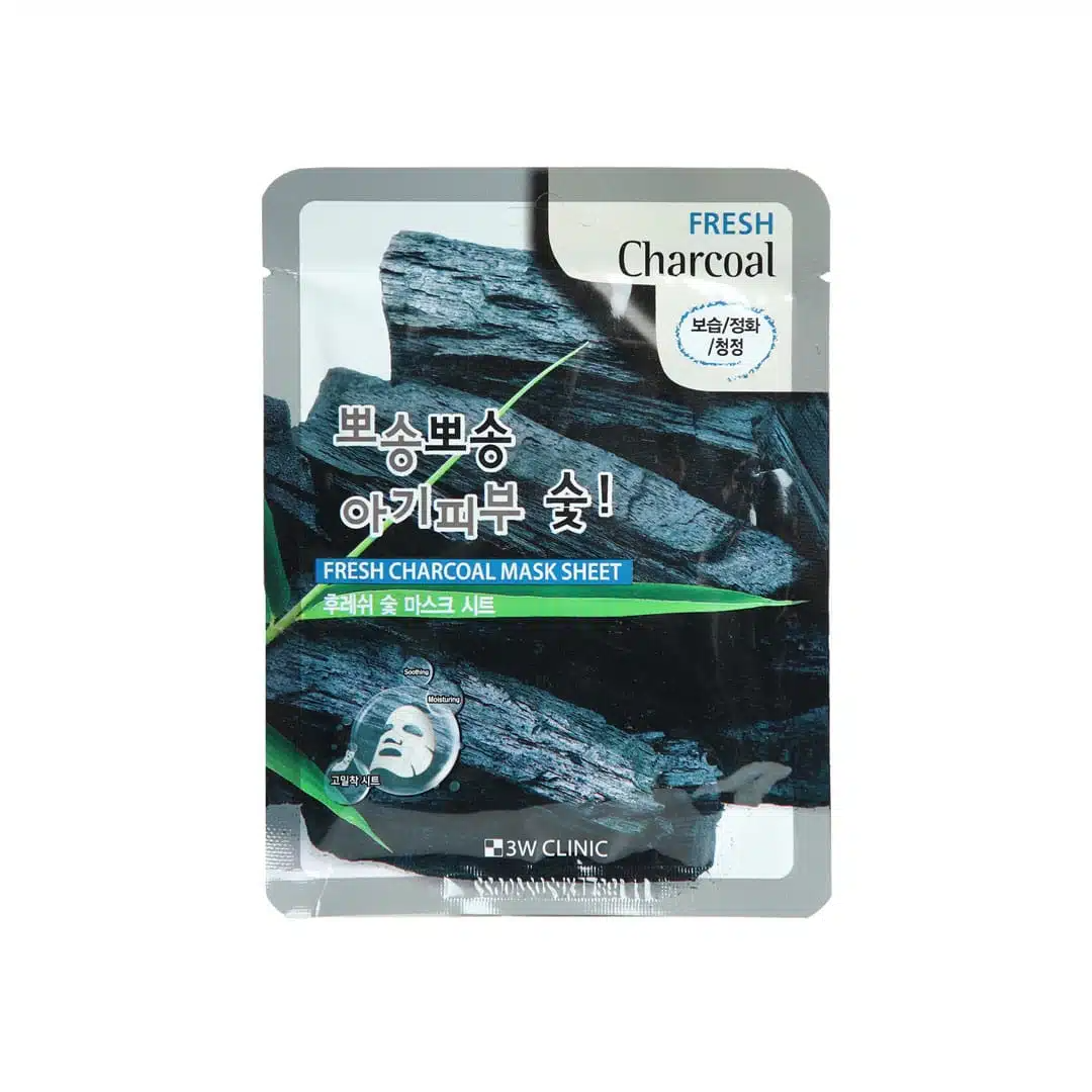 imgi_1_3W-Clinic-Fresh-Charcoal-Sheet-Mask 3W Clinic Fresh Charcoal Sheet Mask - Image 1