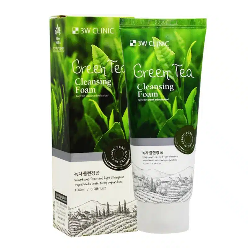 imgi_1_3W-Clinic-Green-Tea-Foam-Cleansing-100ml 3W Clinic Green Tea Cleansing Foam (100ml) - Image 1