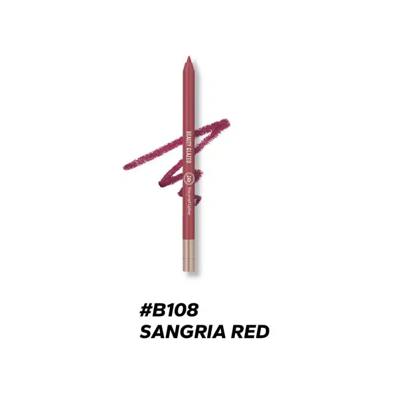 imgi_1_B108-Sangria-Red Beauty Glazed 24h Kiss Proof Lipliner - Shade B108 Sangria Red - Image 1