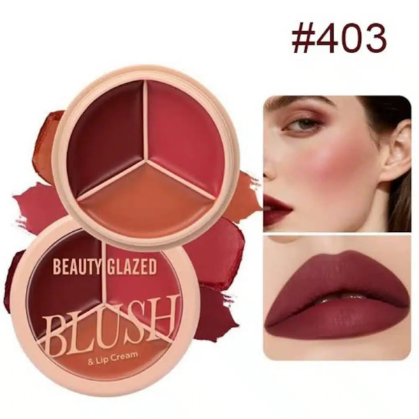 Beauty Glazed 3-Color Blush & Lip Cream - 403
