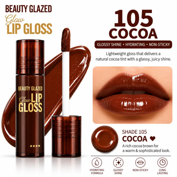 Beauty Glazed Glow Lip Gloss - Shade 105 Cocoa