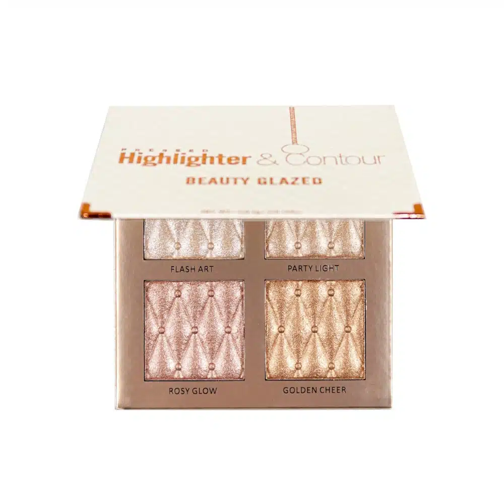 imgi_1_Beauty-Glazed-Highlighter-Palette-4-Color Beauty Glazed Pressed Highlighter & Contour Palette - Image 1