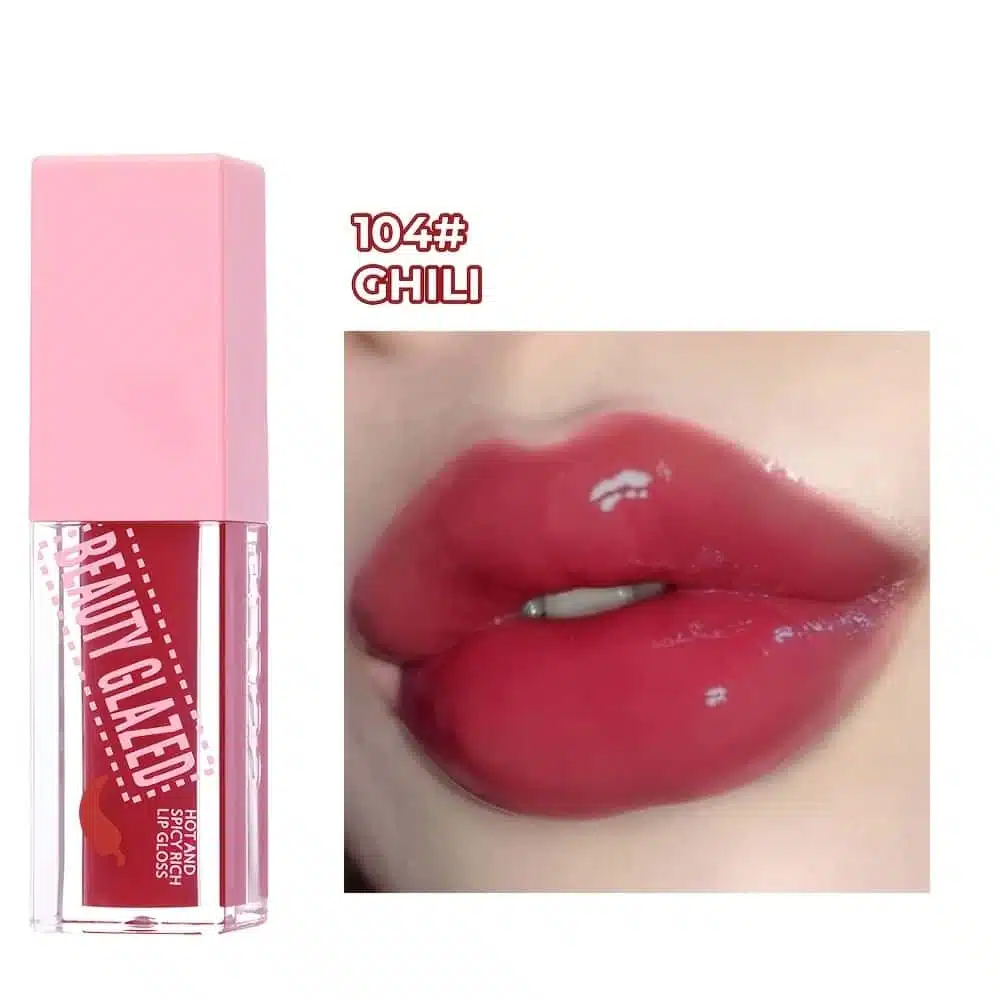 imgi_1_Beauty-Glazed-Hot-And-Spicy-Rich-Lip-Gloss-Chili-104 Beauty Glazed Hot And Spicy Rich Lip Gloss - Shade 104 Chili - Image 1