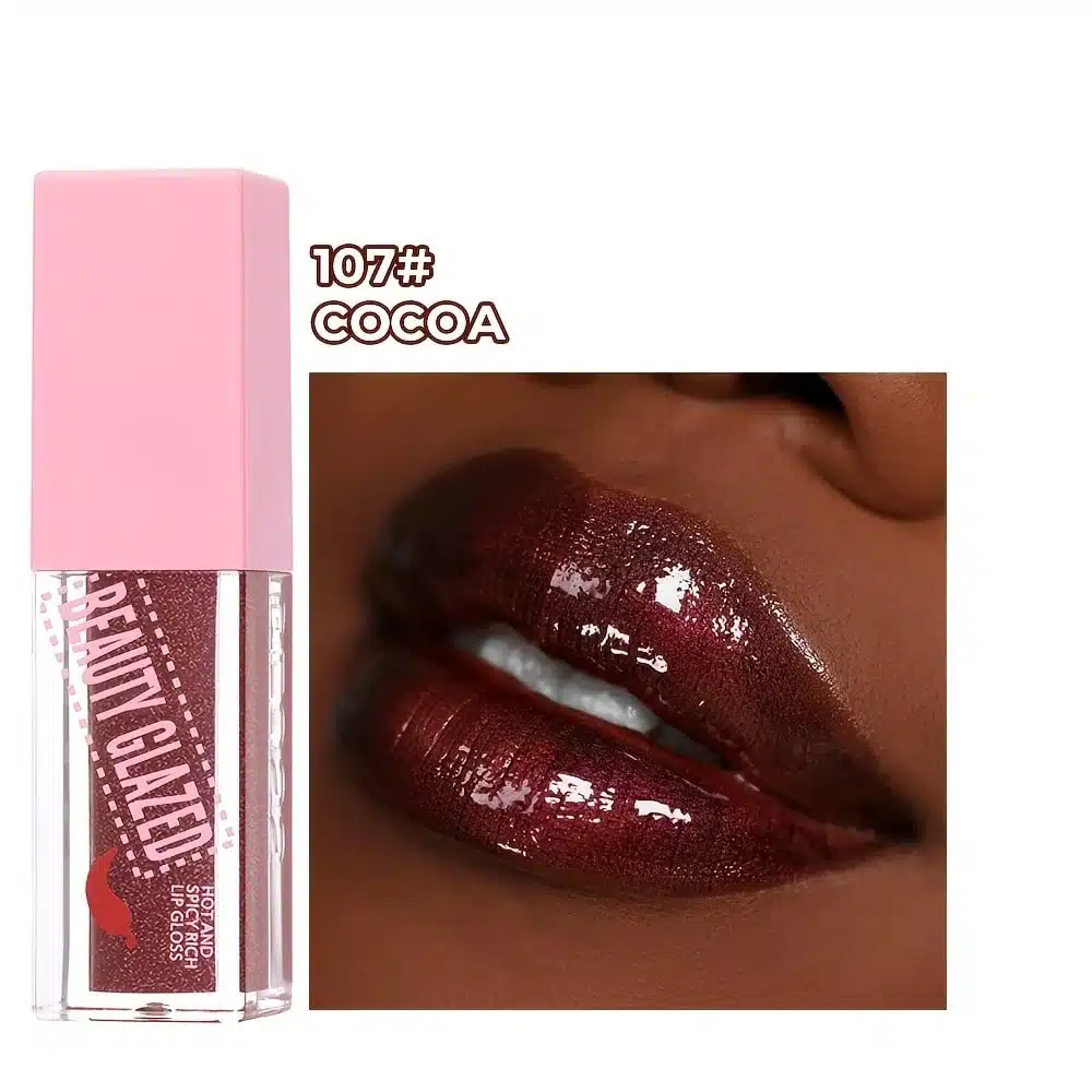 imgi_1_Beauty-Glazed-Hot-And-Spicy-Rich-Lip-Gloss-Cocoa-107 Beauty Glazed Hot And Spicy Rich Lip Gloss - Shade 107 Cocoa - Image 1