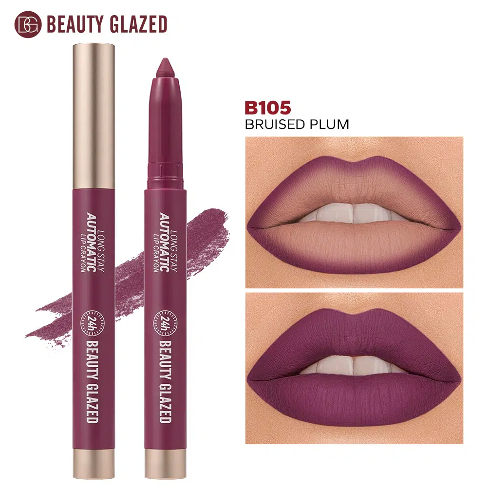 imgi_1_Beauty-Glazed-Lip-Crayon-Bruised-Plum-B105 Beauty Glazed Long Stay Automatic Lip Crayon - Shade B105 Bruised Plum - Image 1