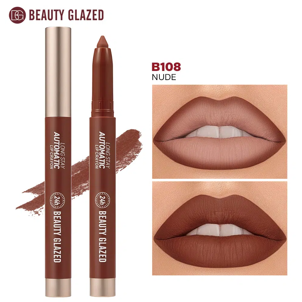 imgi_1_Beauty-Glazed-Lip-Crayon-Nude-B108 Beauty Glazed Long Stay 24h Automatic Lip Crayon (B108 Nude) - Image 1