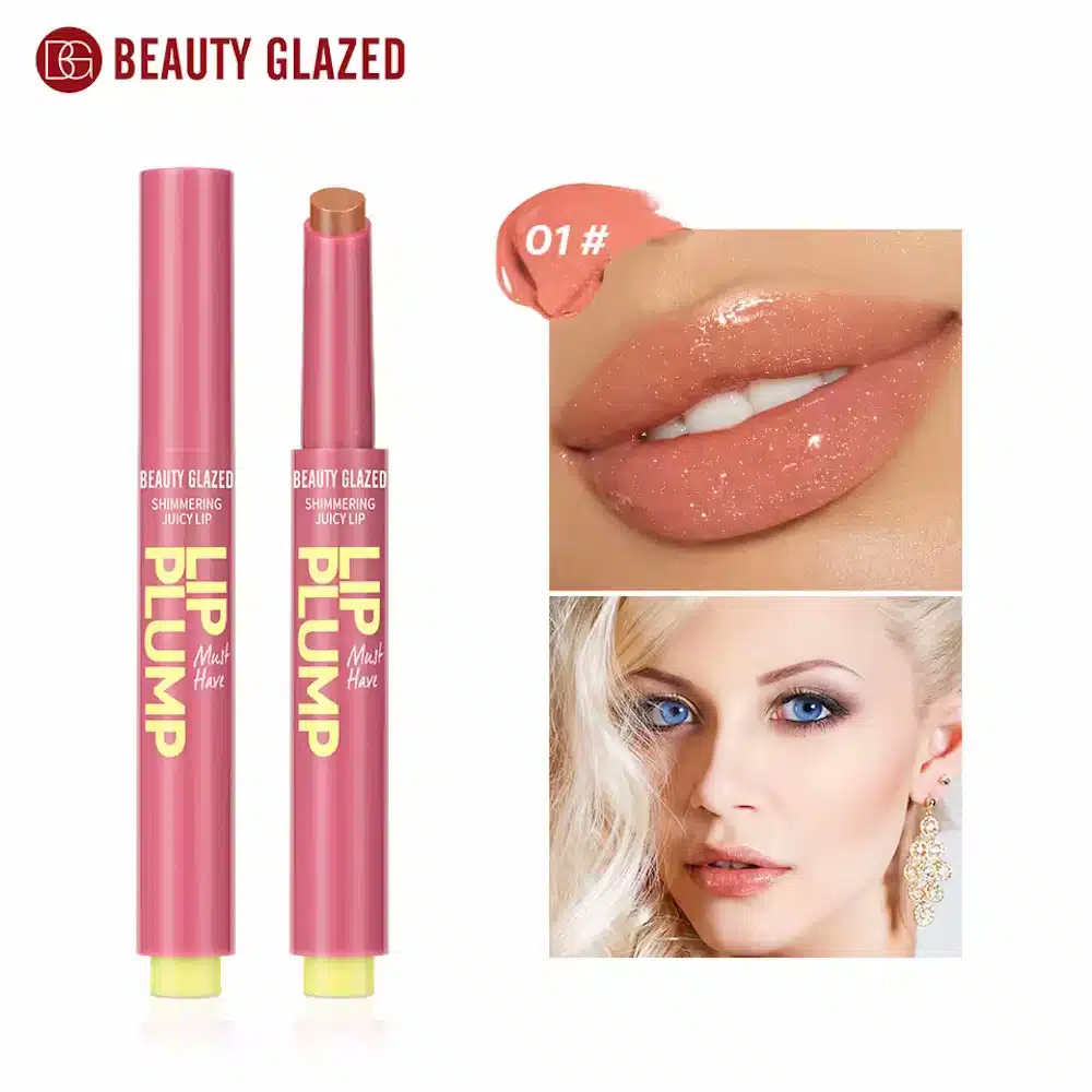 imgi_1_Beauty-Glazed-Lip-Plump-Shimmering-Juicy-Lip-101 Beauty Glazed Lip Plump Shimmering Juicy Lip Stick - Shade 01 - Image 1