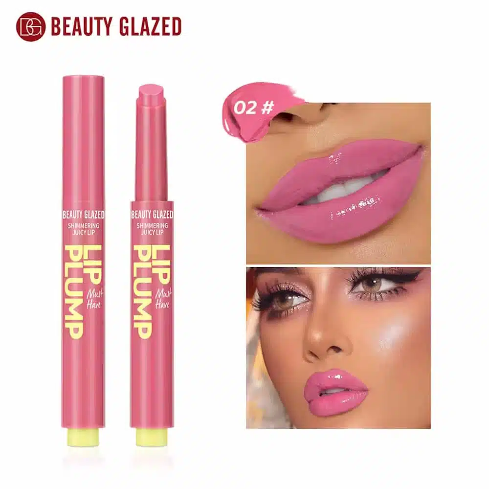 imgi_1_Beauty-Glazed-Lip-Plump-Shimmering-Juicy-Lip-102 Beauty Glazed Lip Plump Shimmering Juicy Lip Stick - Shade 02 - Image 1