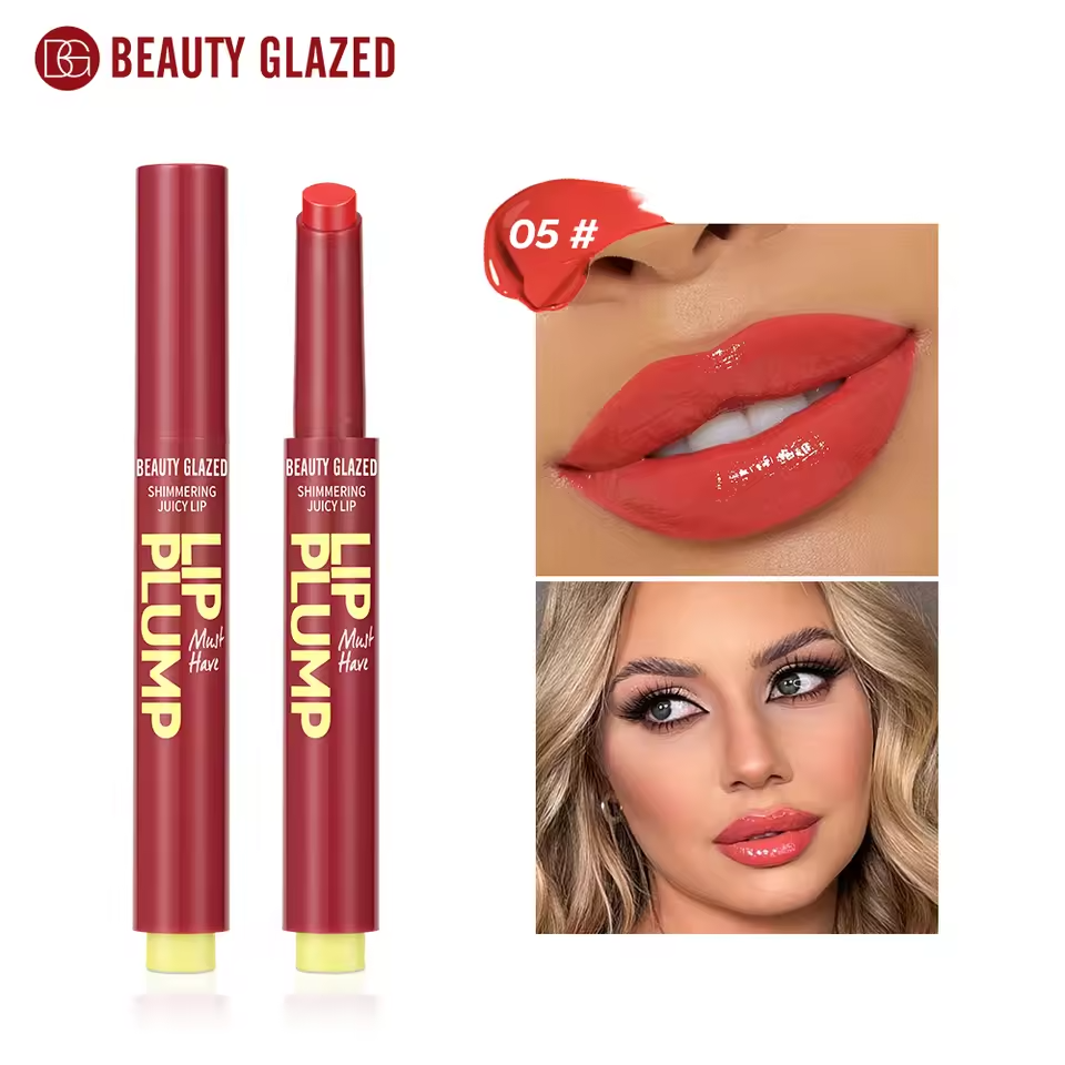 imgi_1_Beauty-Glazed-Lip-Plump-Shimmering-Juicy-Lip-105 Beauty Glazed Lip Plump Shimmering Juicy Lip Stick - Shade 05 - Image 1