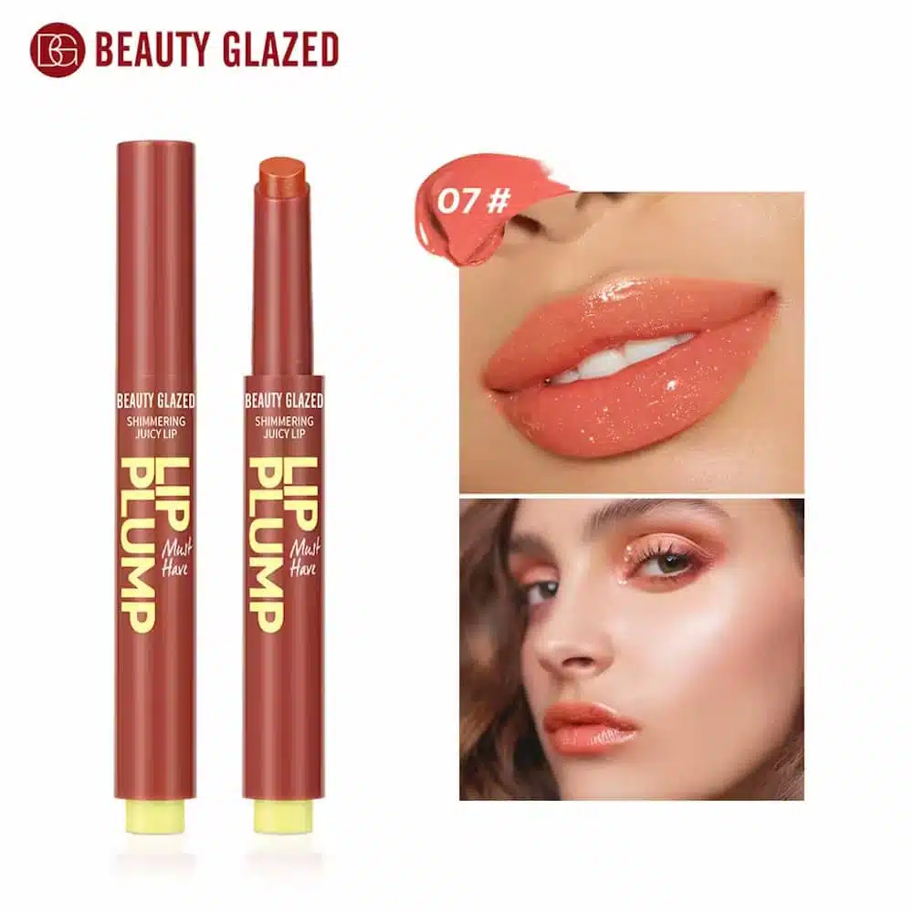 imgi_1_Beauty-Glazed-Lip-Plump-Shimmering-Juicy-Lip-107 Beauty Glazed Lip Plump Shimmering Juicy Lip Stick - Shade 07 - Image 1