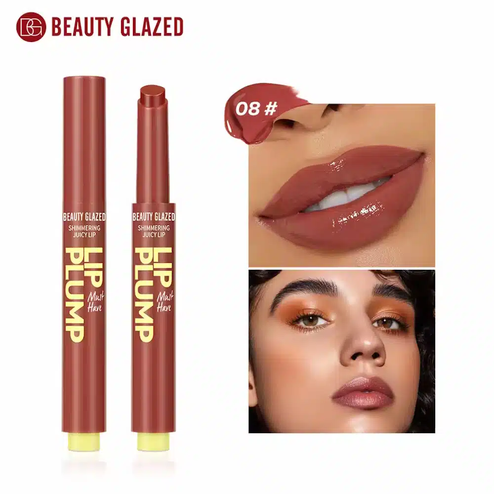 imgi_1_Beauty-Glazed-Lip-Plump-Shimmering-Juicy-Lip-108 Beauty Glazed Lip Plump Shimmering Juicy Lip Stick - Shade 08 - Image 1