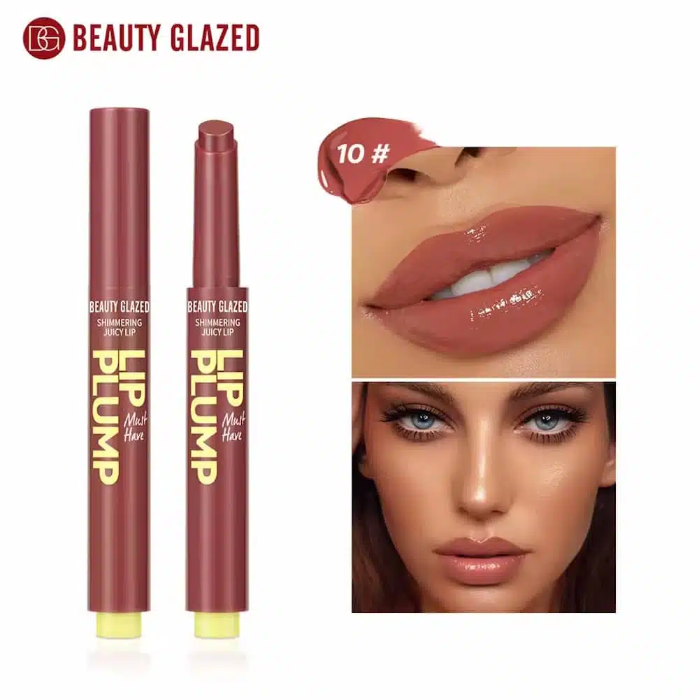 imgi_1_Beauty-Glazed-Lip-Plump-Shimmering-Juicy-Lip-110 Beauty Glazed Lip Plump Shimmering Juicy Lip Stick - Shade 10 - Image 1