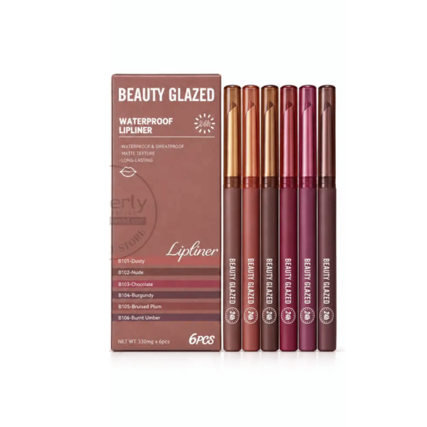 Beauty Glazed 24h Waterproof Lipliner Set (6 Pcs)