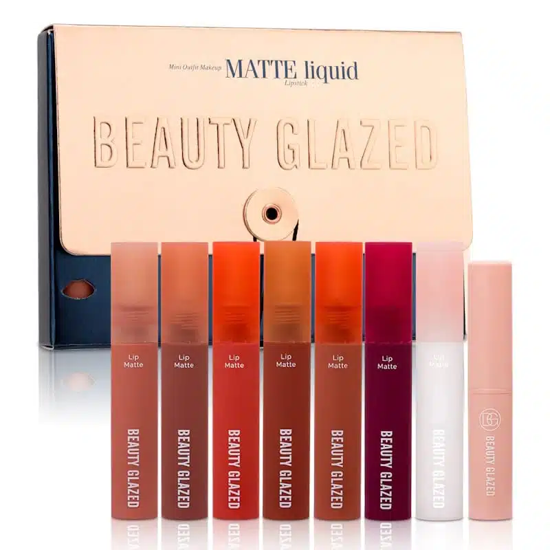 imgi_1_Beauty-glazed-matte-liquid-lipstick Beauty Glazed Mini Outfit Makeup Matte Liquid Lipstick Set - Image 1