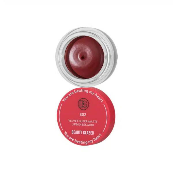 Beauty Glazed Velvet Super Matte Lip & Cheek Mud - 302
