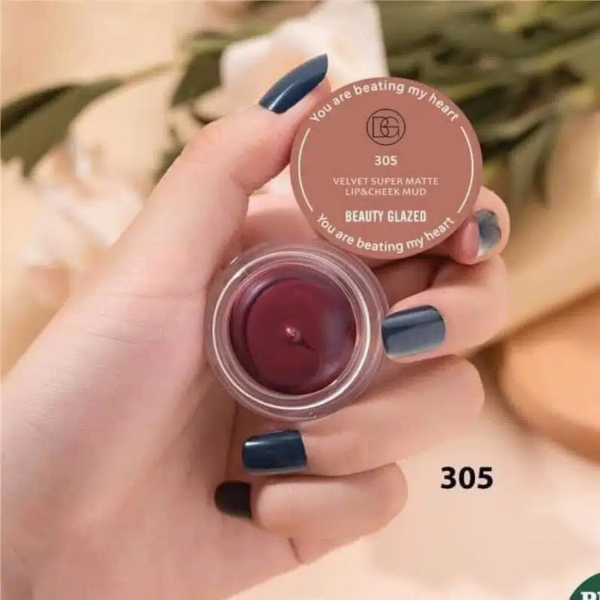 Beauty Glazed Velvet Super Matte Lip & Cheek Mud - 305