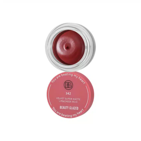 Beauty Glazed Velvet Super Matte Lip & Cheek Mud (Shade 342)