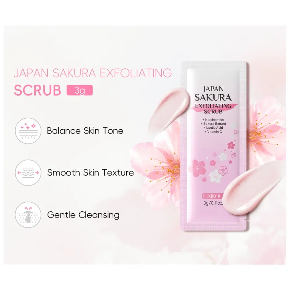 imgi_1_Laikou-Sakura-Exfoliating-Scrub-3g LAIKOU Japan Sakura Exfoliating Scrub 3g - Image 1