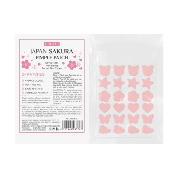LAIKOU Japan Sakura Pimple Patch (24 Patches)