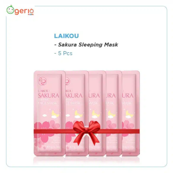 LAIKOU Sakura Sleeping Face Mask (5 Pcs Combo)