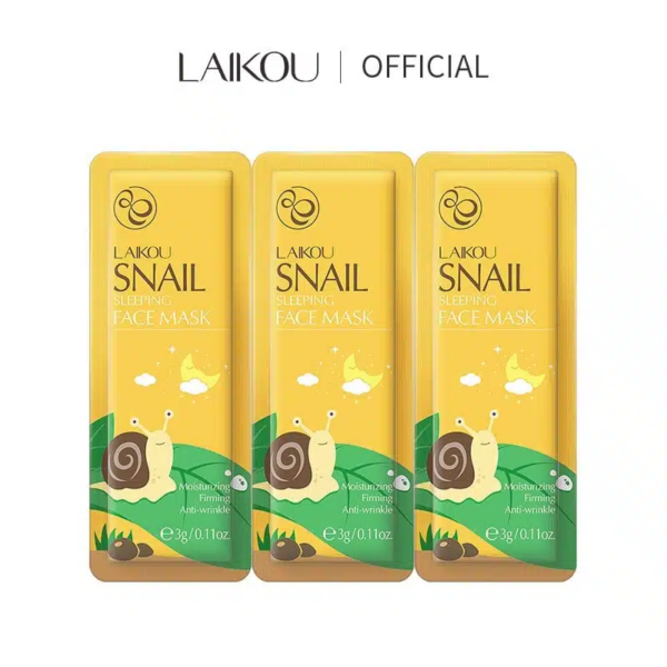 LAIKOU Snail Sleeping Face Mask (3g x 3 PCS)